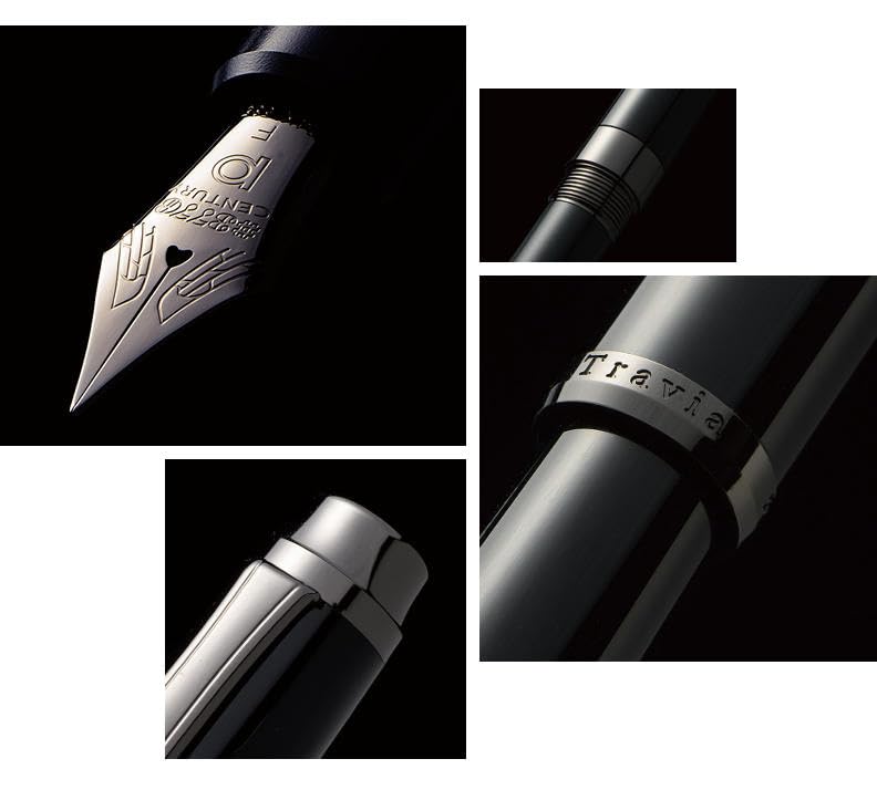 Platinum Pen CENTURY Travia First Edition Package Onyx Black 14K Medium Nib M #3776 PFL-600
