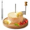 ABBP-Cheese Curler Wheel:Shaver For Tête De Moine/Chocolate,Stainless Steel Blade & Wood Base For Cheese Boards/Desserts