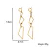 New Exaggerated Long Hanging Earrings for Women Multi-layers Metal Trapezoid Pendants Dangle Earrings boucle oreille femme