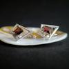 Серебряные серьги с натуральным гранатом 3.399ct (2203988)