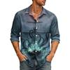 Men's Long Sleeve Cardigan with Halloween Print for Trendy Party Wear