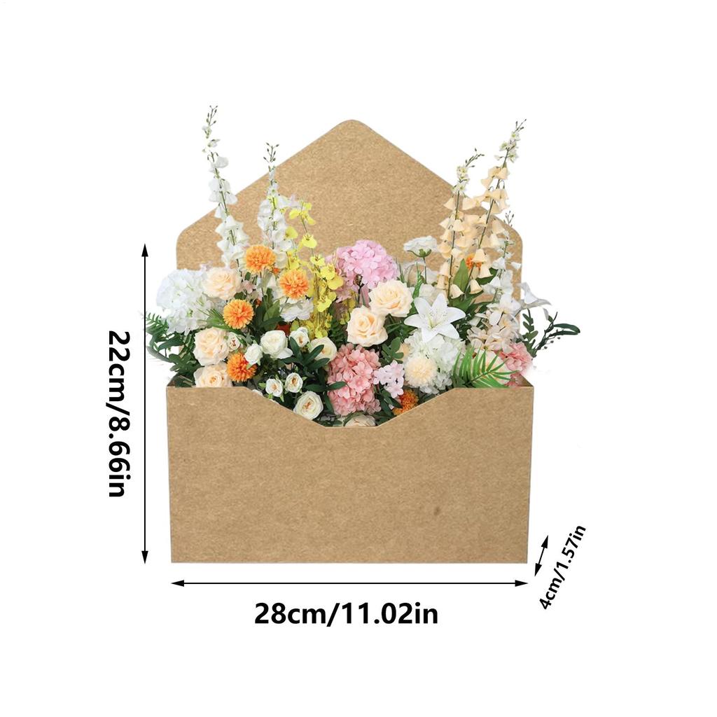 5pcs Arrangements Floral Boxes Valentine's Day Envelope Gift Box Folding Paper Wrapping Bag Florist Bouquet Envelope Boxes