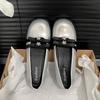 White French Retro Light Mouth Thick Heel Single Shoes Women's Summer 2025 New Model with Skirt Height Increase One Pedal Mary Jane Shoes