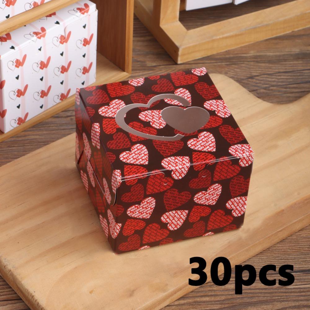 30 pezzi Scatole Regalo con Finestra a Forma di Cuore Scatole per Dolcetti di Carta Scatole per Confezioni Regalo a Cuore d'Amore Scatola per Imballaggio per Decorazioni Matrimoni Forniture per Feste di Compleanno