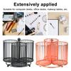 Yousheng Rotating Pen Holder Creative Swivel Pen Rack Large Capacity Metal Mesh Pen Organizer for Office School Classroom