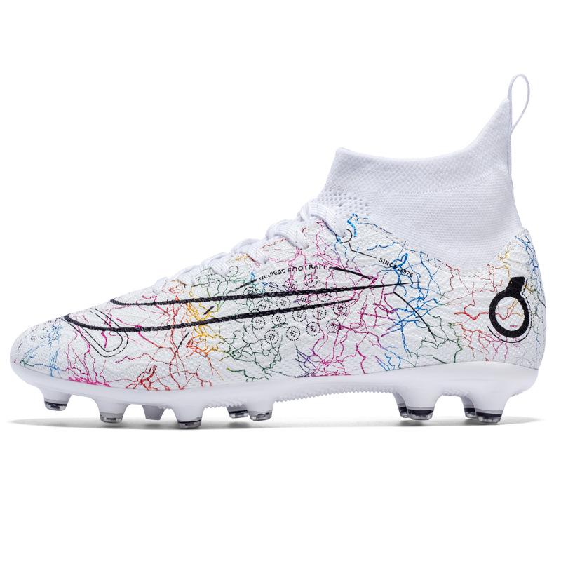 Unisex High-Top Studded Football Cleats for Adults and Kids - Professional Sports Training Shoes
