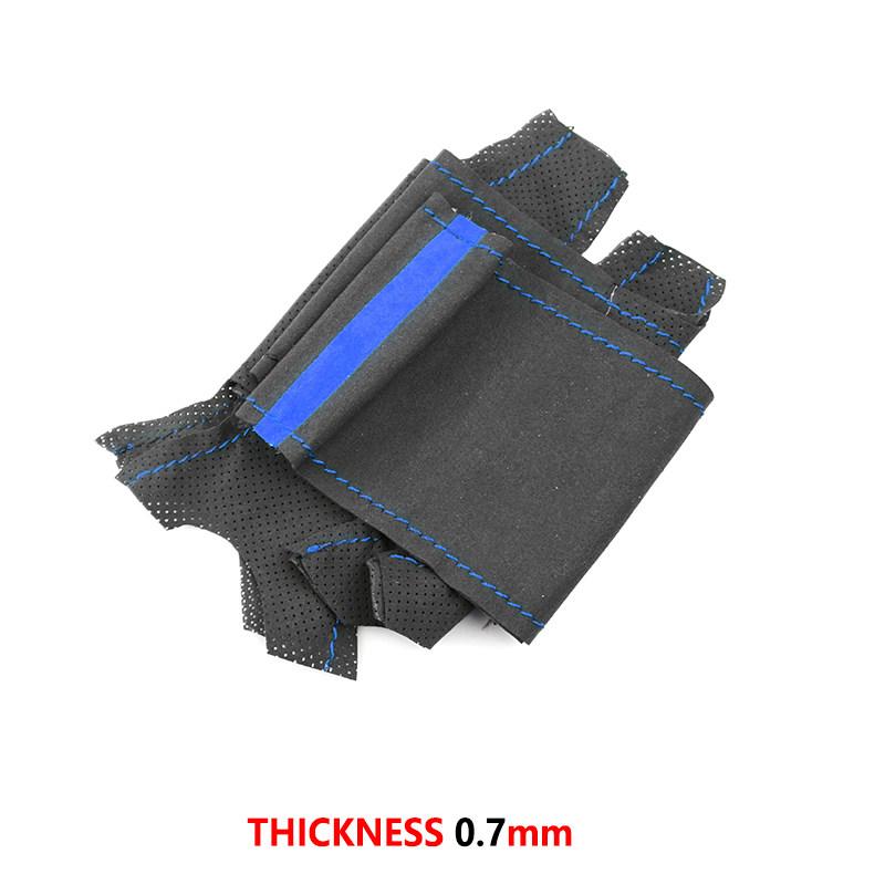 Δερμάτινο κάλυμμα σουέτ τιμονιού αυτοκινήτου για BMW M Sport 1 3 Series E81 E82 E87 E88 M3 E90 E92 E93 2008-2013 X1 E84 2011