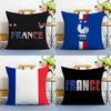 Minimal Modern Fashion flag style of FFrance Cushion Cover Linen Pillowcase Soft  for Sofa Bed Home Room Decor