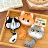Cute Long-Tailed Kitten Plush Doll Pendant Cartoon Stuffed Doll Keychain Bag Charm Backpack Hanging Decoration Key Holder