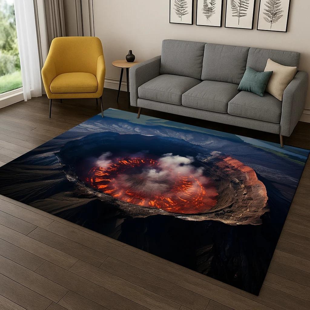 Volcano Magma Rock Carpet Rug for Bedroom Living Room Sofa Doormat Kitchen Home Decor Rugs for Bedroom Carpets for Living Room