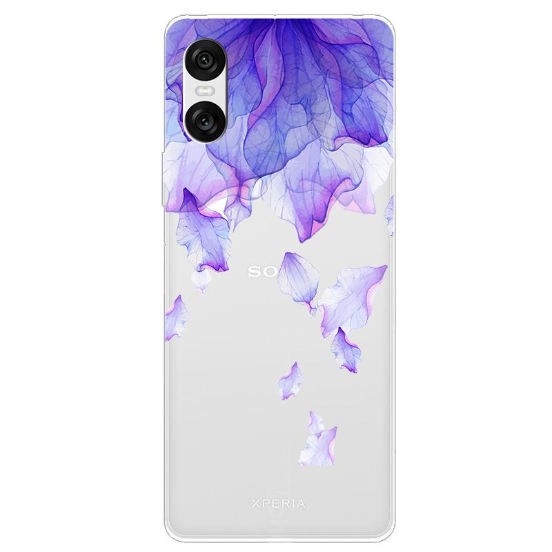 For Sony Xperia 10 VI Cases Xperia 1 VI 1 5 10 V VI Flower Clear TPU Soft Silicone Transparent Back Cases for Sony Xperia 1 VI Sony Xperia 1 IV