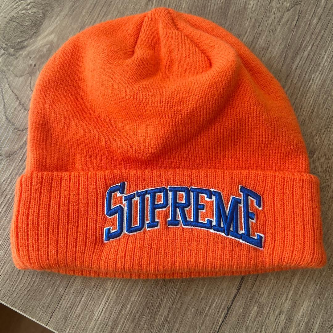 Used Supreme New Era Beanie Knit Hat Orange