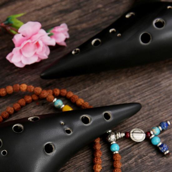 Ocarina 12 Hål Musiksamling Keramisk Mini Alto C Ocarina Instrument för Nybörjare