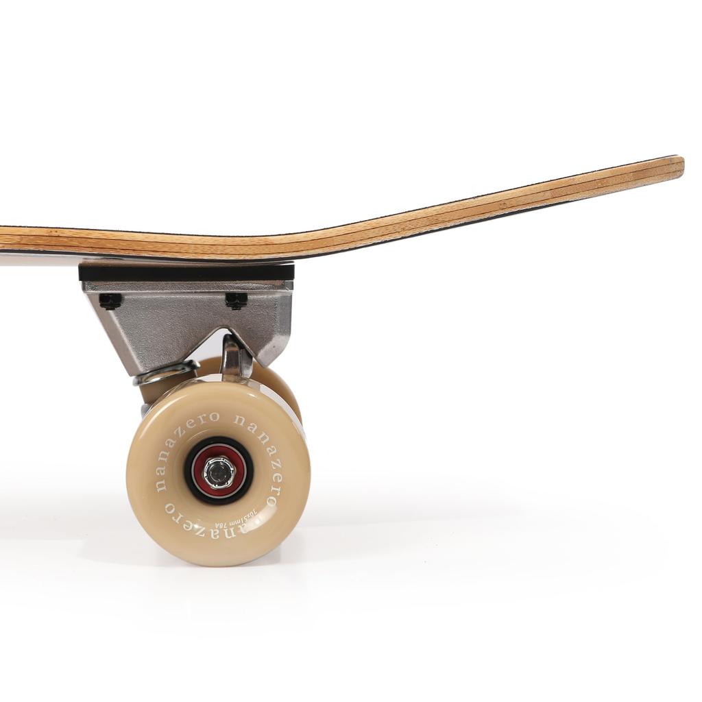 Nanazero Surf Skateboard 36 Black Squash Tail Bamboo Deck 1/2"