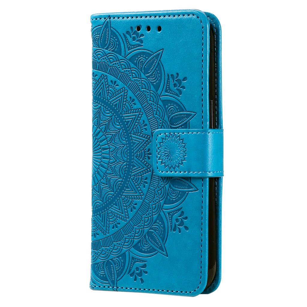 For Samsung Galaxy A37 5G Stand Case Imprinted Totem PU Leather Wallet Phone Cover with Wrist Strap