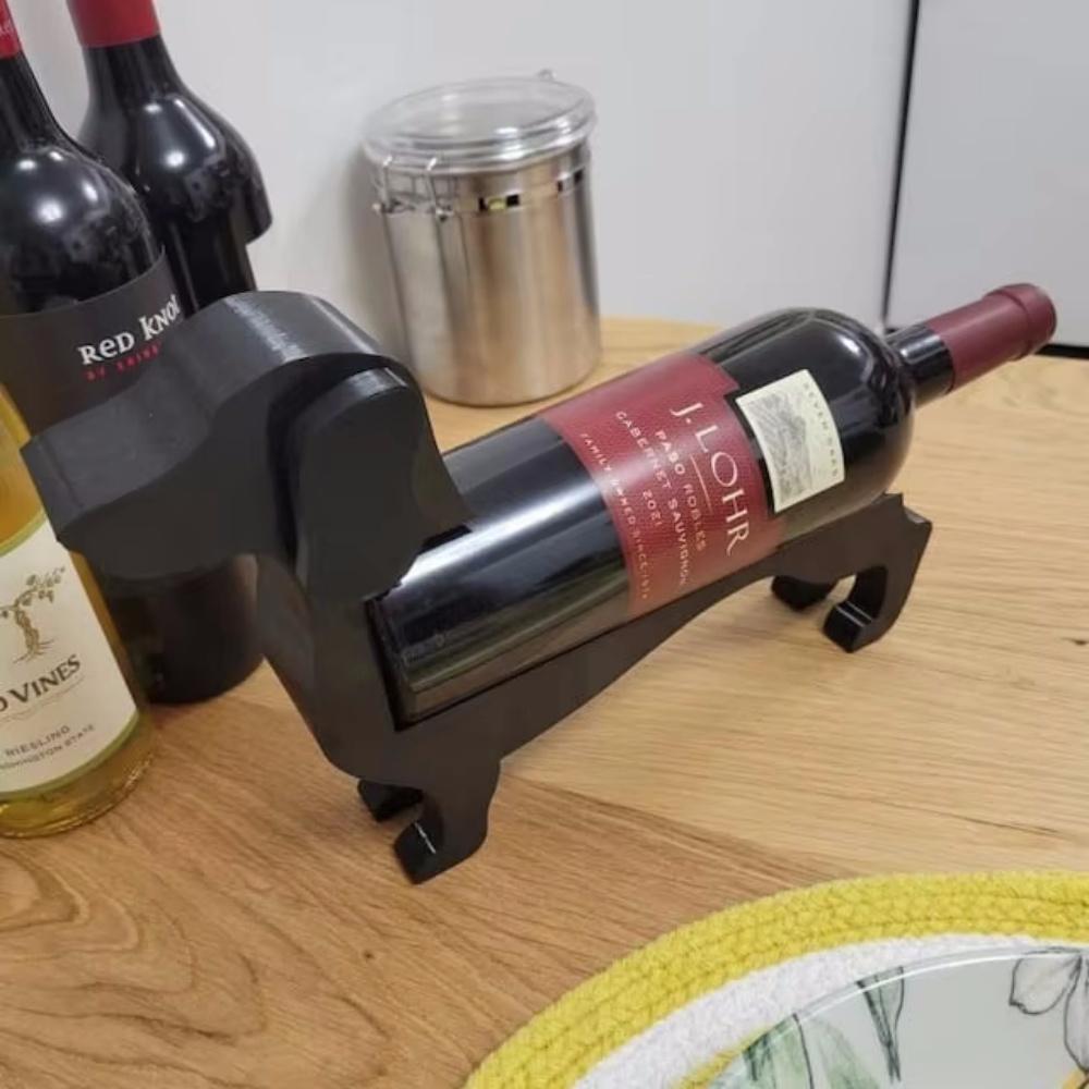 Creative Dachshund Wine Bottle Holder Kitchen Wine Storage Box Household Practical Decorative Sausage Dog Design