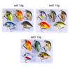 5 Pièces Appâts de Pêche en Plastique Petit Crankbait Wobbler Appâts Durs Artificiels Appâts Crank avec Boîte à Pêche Accessoires de Pêche