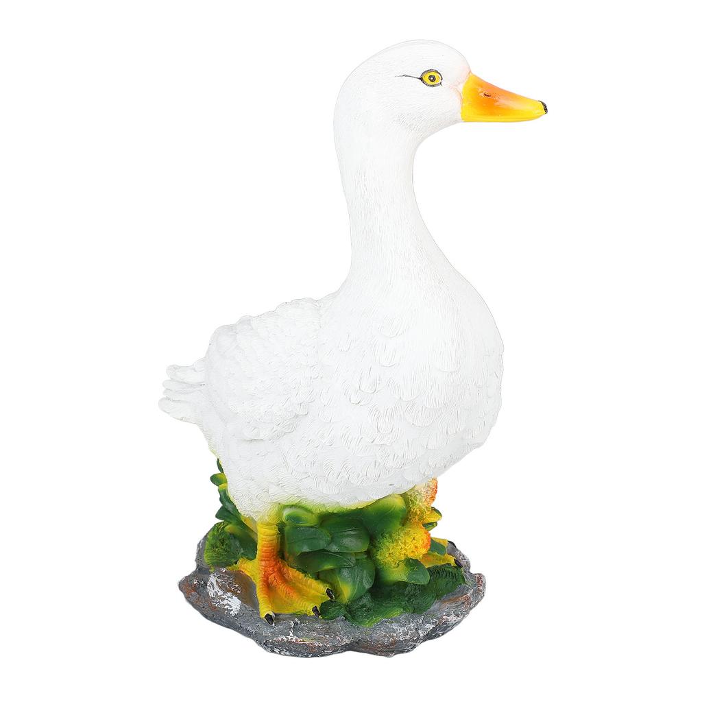 Entenfigur Dekoration Simulation Wasserdichtes Harz Tierskulptur Ornament für Garten Rasen M