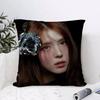 Han Sohee Cushion Cover Anti-dustmite Pillowcase Invisible Zipper Silky Short Plush Sofa Cushion Cover