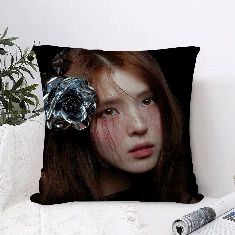Han Sohee Cushion Cover Anti-dustmite Pillowcase Invisible Zipper Silky Short Plush Sofa Cushion Cover