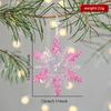 Christmas Tree Ornament Elegant Acrylic Christmas Pendant Glitter Christmas Decoration Transparent Acrylic Snowflake Ornament