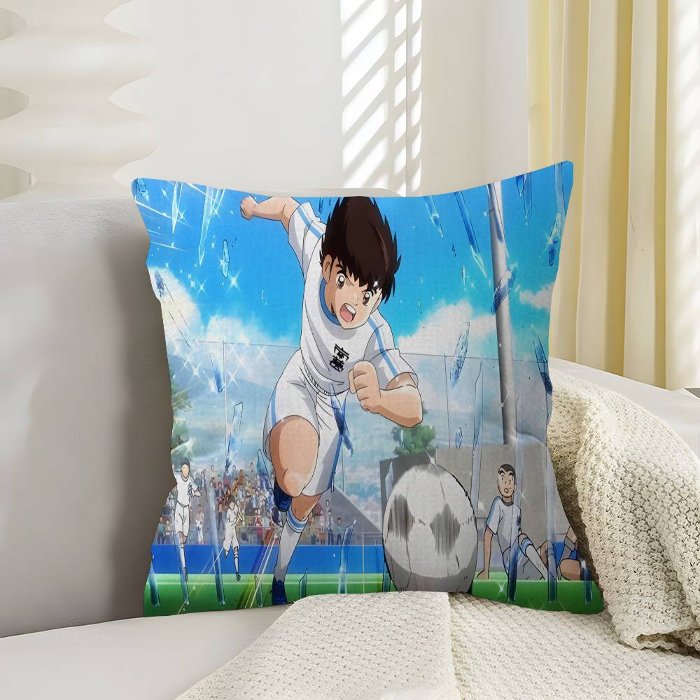 Anime Captain T-Tsubasa Soccer Cushion Cover Inches Farmhouse Decor Home Throw Pillow Covers for Couch Decorations