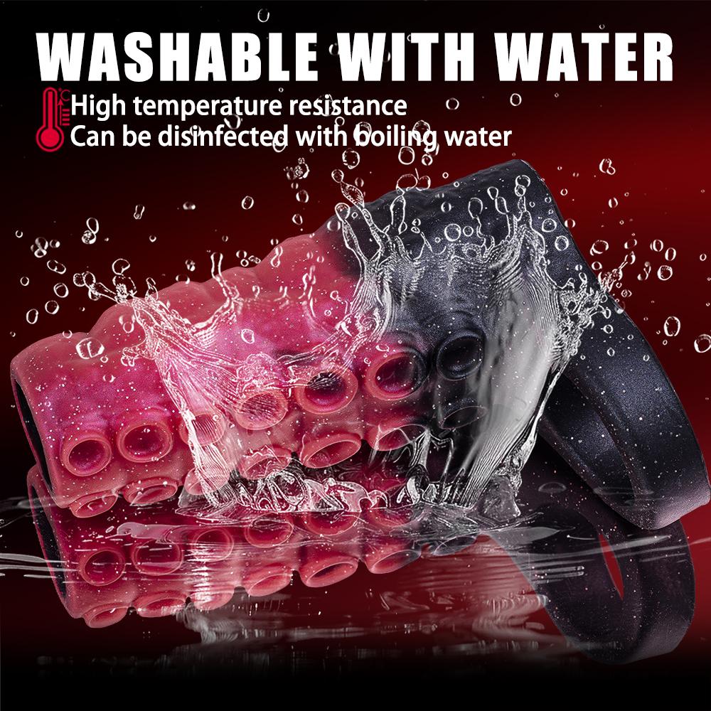 Manșon Penis Caracatiță Masculin Gol Purtabil Manșon Penis Moale Ejaculare Bondaj Extensor/Mărire Penis Jucării Sexuale Pentru Bărbați Gay