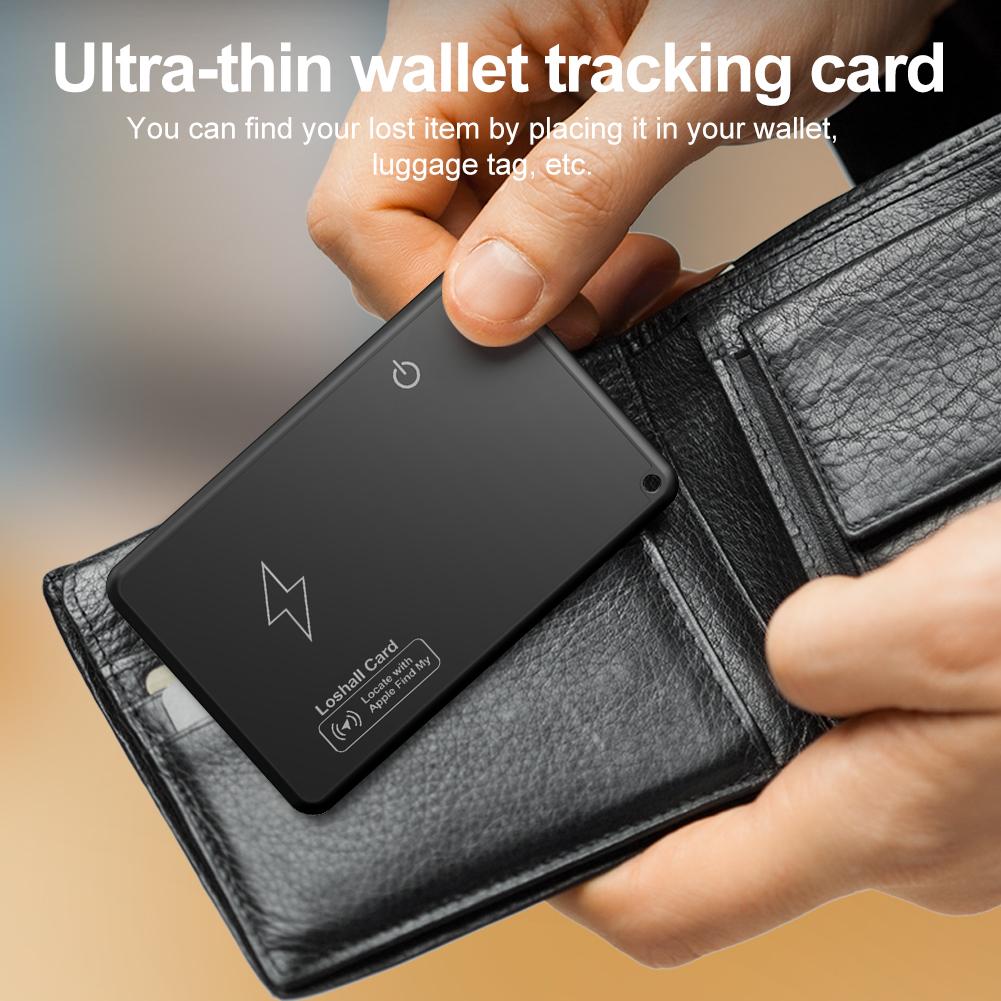 Wallet Tracker Card Ultra-slim Wireless Charging Tracking Location Gps Locator Smart Tag for Apple Device Find My Airtag Locator