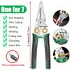 8-in-1 Wire Strippers Pliers with Voltage Test, Metal Cable Scissors for Cutting, Pulling, Scraping, Pressing Wires