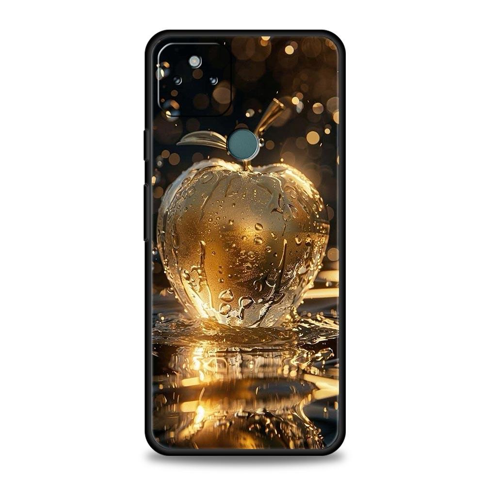 Happy Black Apple Phone Case Cover for Google Pixel 10 9 8 7 6 9A 8A 7A 6A Pro Shockproof Soft TPU 9 Pro XL Shell Capas Fundas