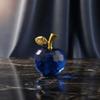 Crystal Glass Fruit Figurines Realistic Design 3D Desktop Ornament Art Chic Fruit Collectible Figurines Kitchen Tabletop