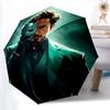 1pc Iron Man Mask Automatic Folding Umbrella, Durable Plastic & Iron, Lightweight for Outdoor Daily Use  003