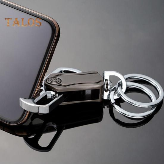 Portachiavi Multifunzionale Robusto Moschettone Clip Apribottiglie Fidget Spinner Coltello Materiale in Lega di Zinco Portacellulare Portachiavi