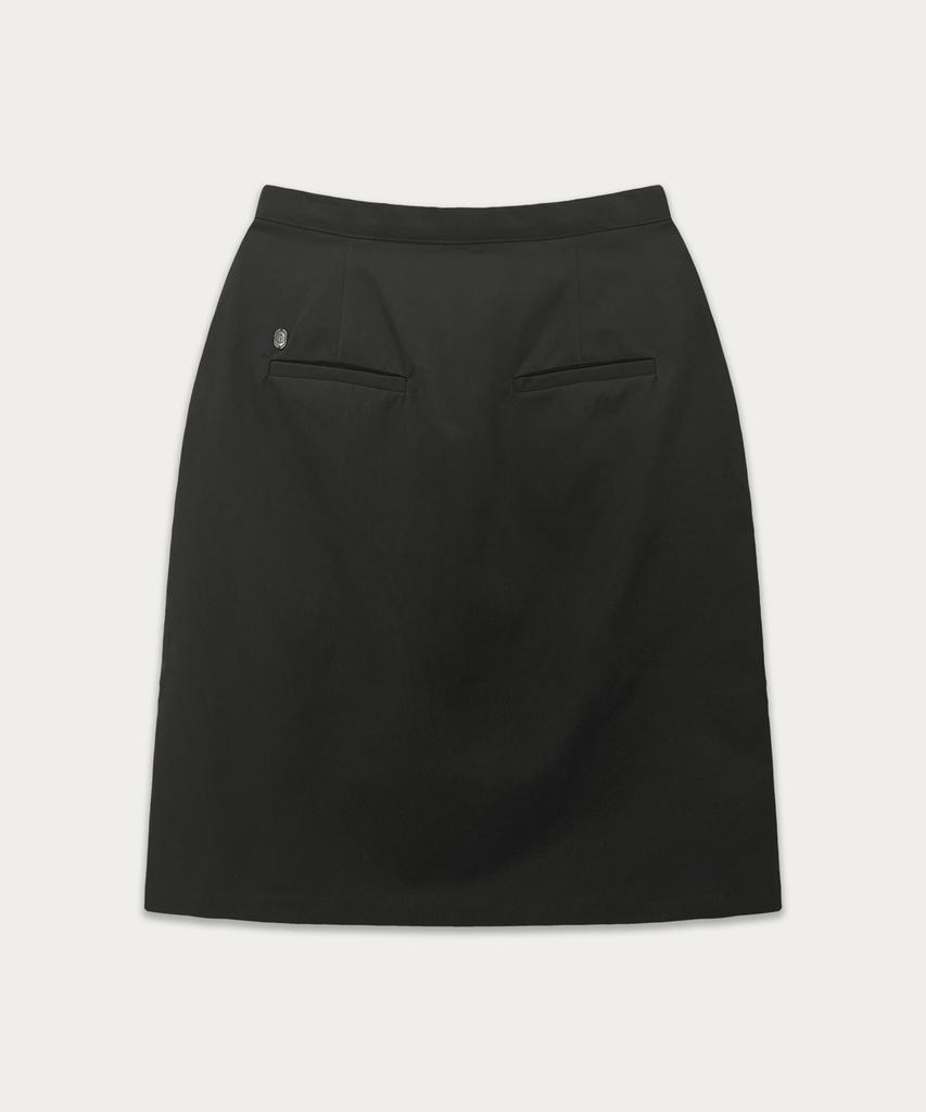 Sseomweeobeoteo Penny Cotton Midi Skirt - Charcoal