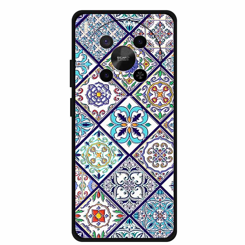 För ZTE Blade V70 Max Fodral 3D Blommigt Prägling Mjuk Silikon Telefonfodral för Nubia V70 Max Fodral Relief Blomma Skal Ny V 70 Max
