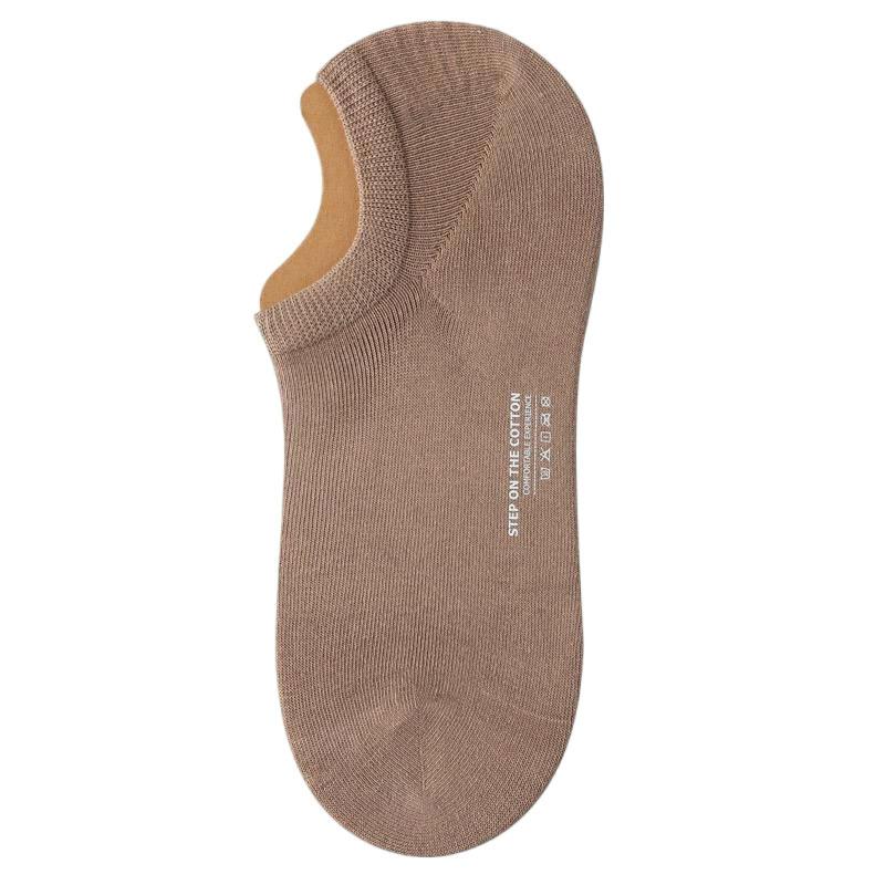 Cotton Summer Socks - Men's Short Socks - Pure Cotton Shallow Opening Anti-odor 10A Antibacterial Sweat-absorbing Short Tube Plain-colored Boat Socks