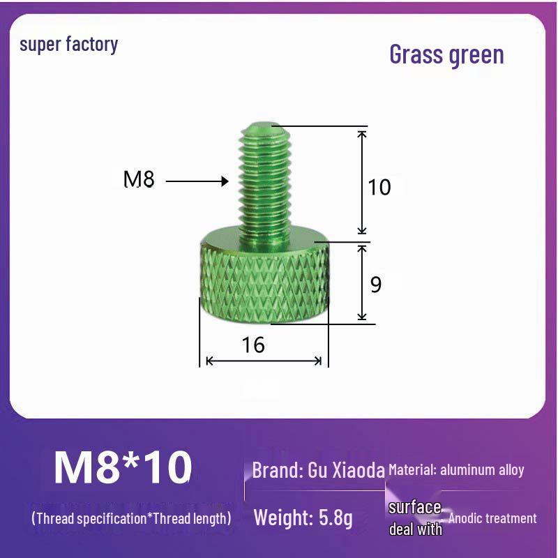 Knurled Aluminum Alloy Hand-Tightening Knob - M3M4M5M6M8 Sizes.