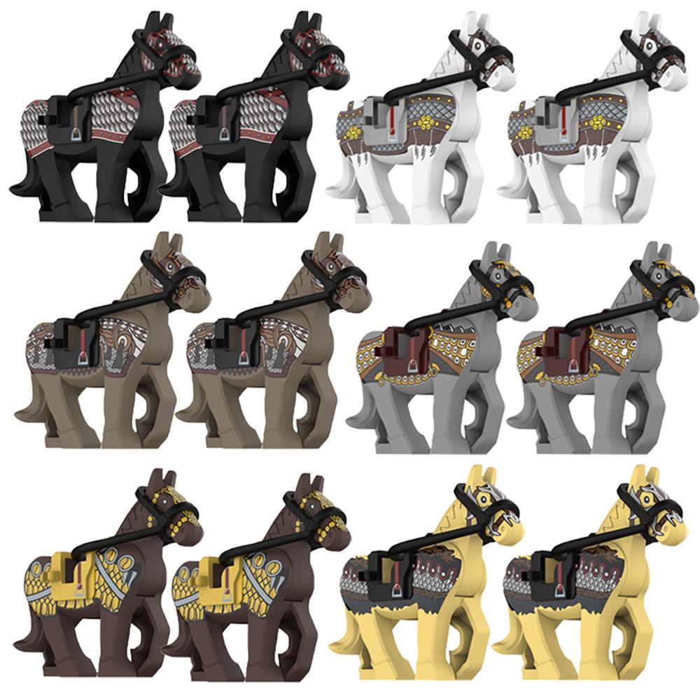 Medieval Zoo Building Blocks Character Accessories Mounts Animals Deer Elephants Camels Wolves Warhorses Bricks Toy Gifts K080