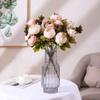 1pc,Realistic Peony Silk Flowers Champaign Color for Home Decor AndWeddings-DIY Craft and Bridal Bouquet - Indoor and Outdoor