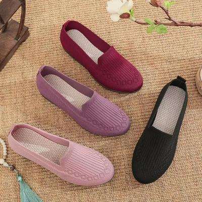 Women's Flats Shoes Comfortable Dress Shoes Round Toe Flats Anti Slip Mesh Dressy Shoes Slip On Casual Shoes for Women