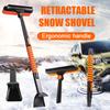 Pala de Nieve Rasqueta de Hielo 5 en 1 Cepillo de Nieve Multifuncional con Mango Retráctil Ergonómico