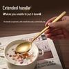 Korean Style Stainless Steel Long-Handle Serving Spoon and Utensil Series