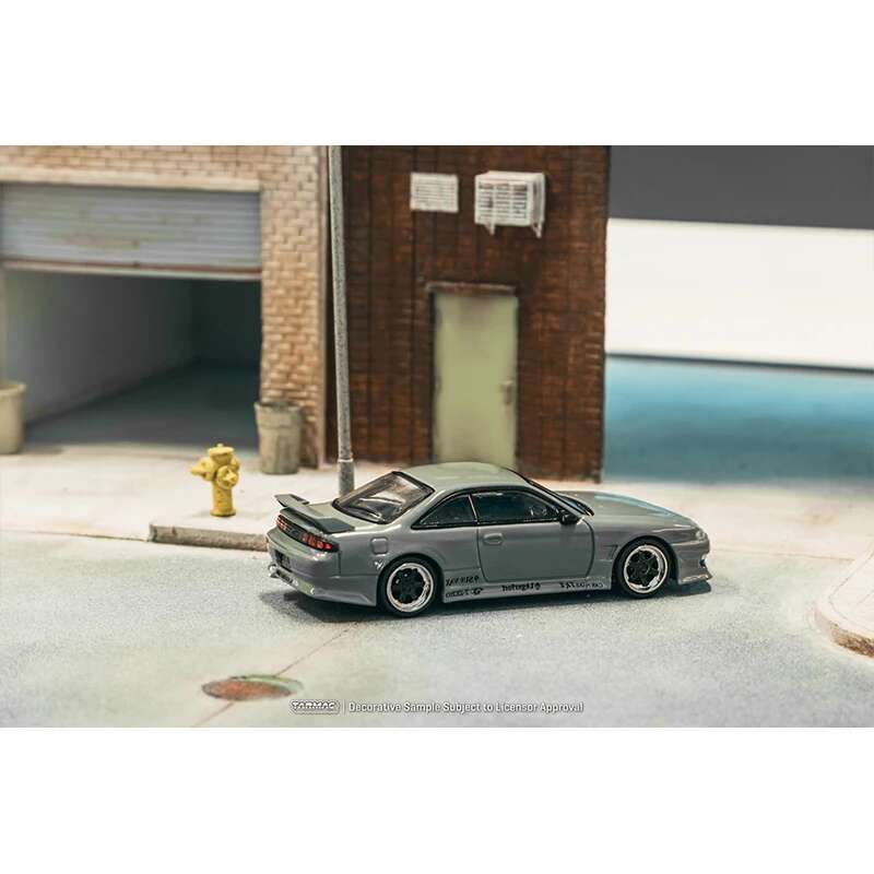 TW In Stock 1:64 VERTEX Silvia S14 Grey Diecast Car Model Collection Toys Tarmac Works