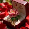 Bo Xin Yun Elegant Enamel Peony Brooch - Stylish Luxury Fashion Accessory