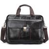 New Men's Briefcase Casual Vintage Genuine Leather Handbag Large-Capacity Business Laptop Bag Crossbody Bag