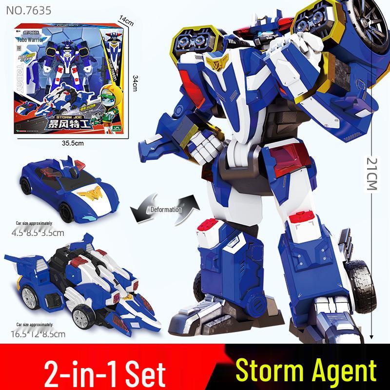 Tobot Warriors Transforming Car Robot Toy - Galaxy Detectives Sonic Thunder for Boys