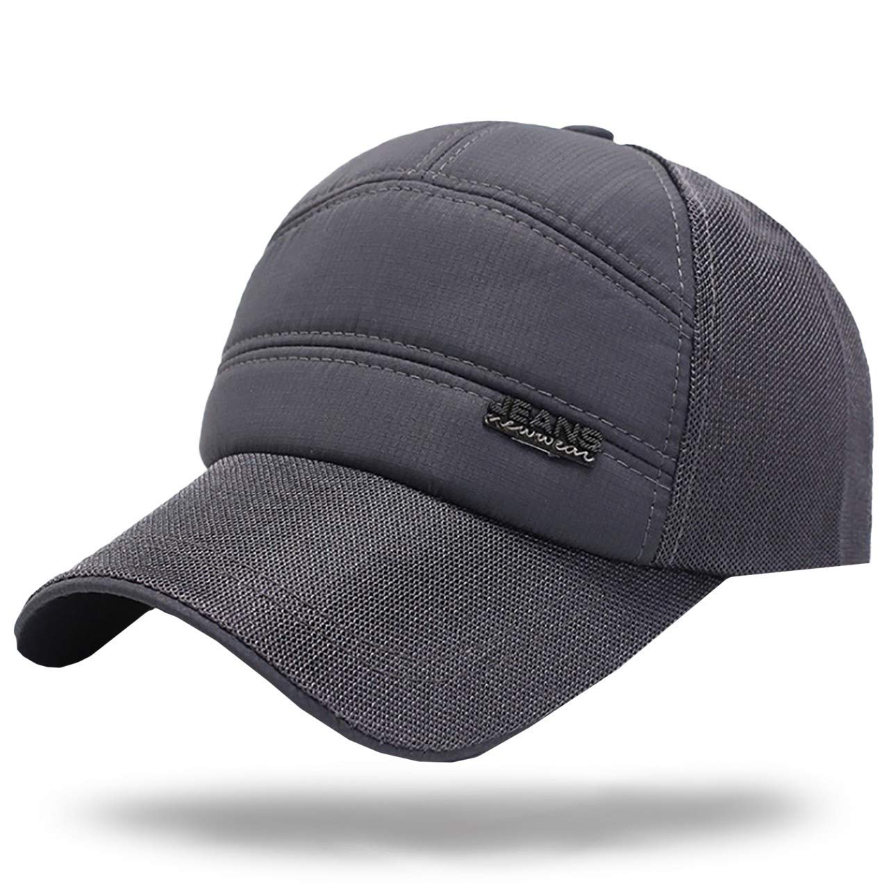 

WHITE FANG Hat Mesh Cap Logo Golf Running Sports Men Women CA227 (03 Gray)