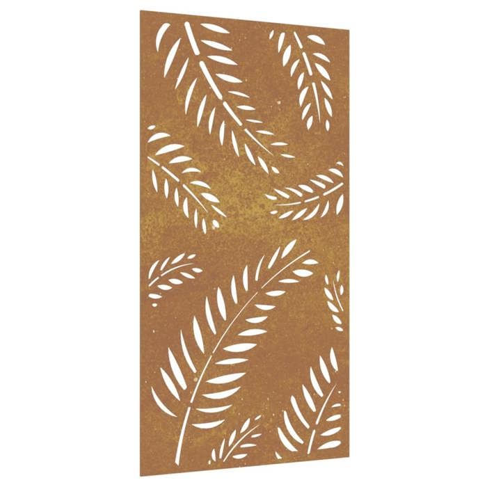 VidaXL Décoration murale jardin 105x55 cm acier corten design feuille 824493