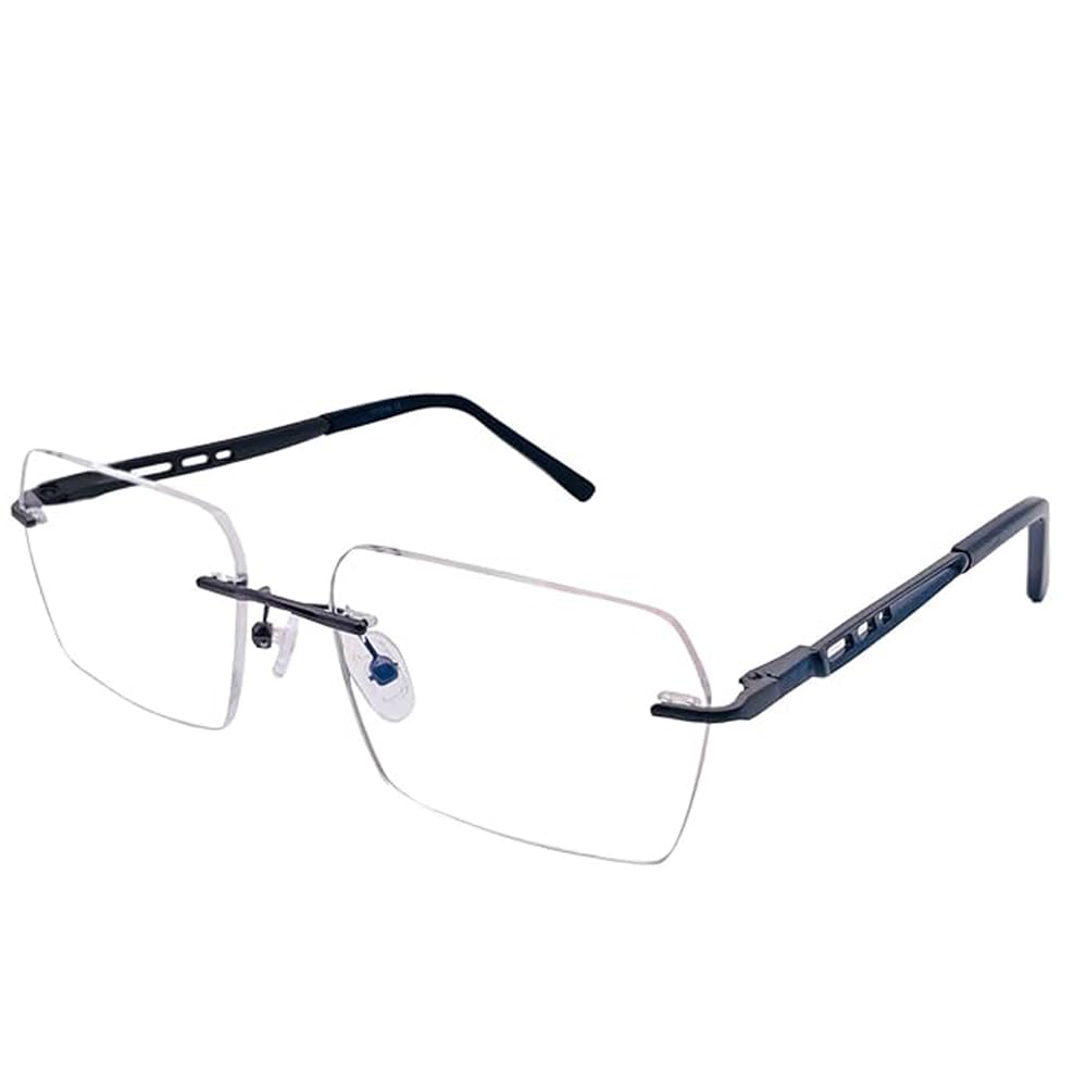 

RSINC Rimless frame/eyeglass/Spectacle Metal For Men And Women Tom Gun Blue 241005 55-17-142 (IB-12) N2 Tom Harry Gun Blue | IB 12