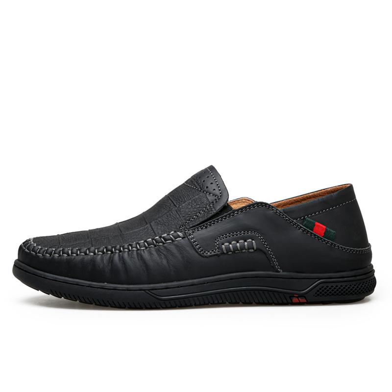 Men's Casual Leather Shoes Business Loafers Moccasin Breathable Slip On Boat Soft Driving Shoes